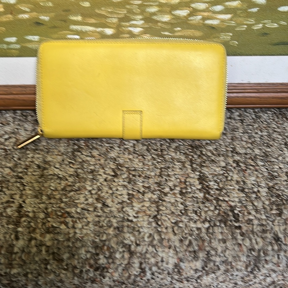 Saint Laurent Authentic Yellow Zip Around Long Wallet good used condition. - Picture 2 of 8